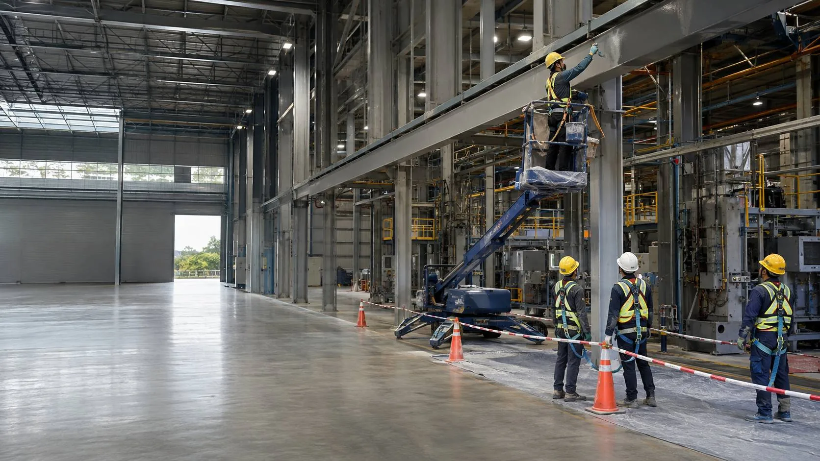 Industrial surface preparation and coating work